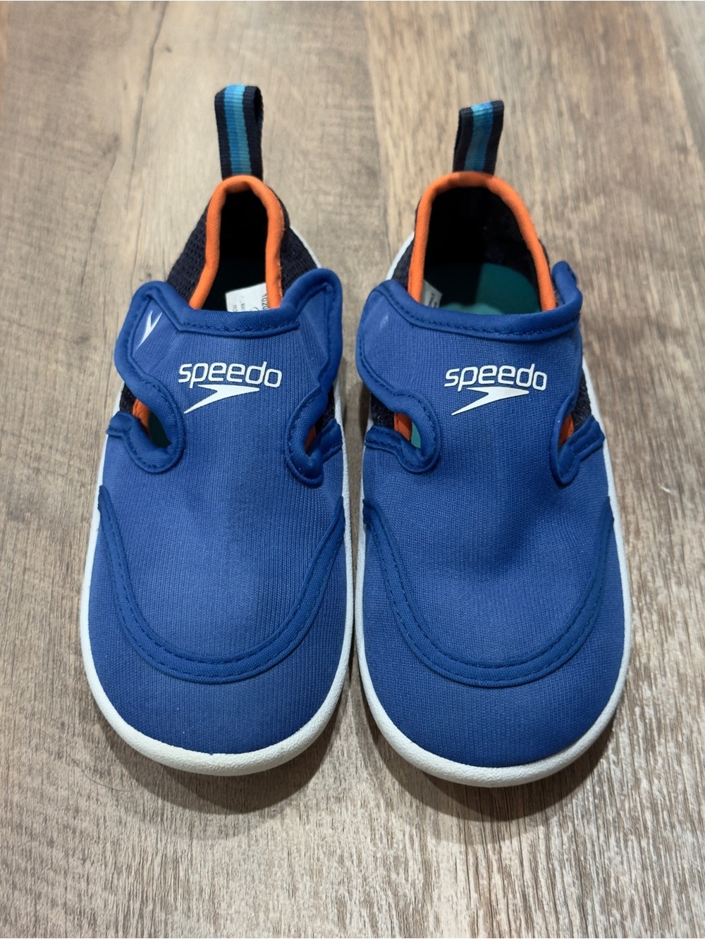 Speedo Kids Surfwalker Blue and Orange Water Shoes Size Large 9-10